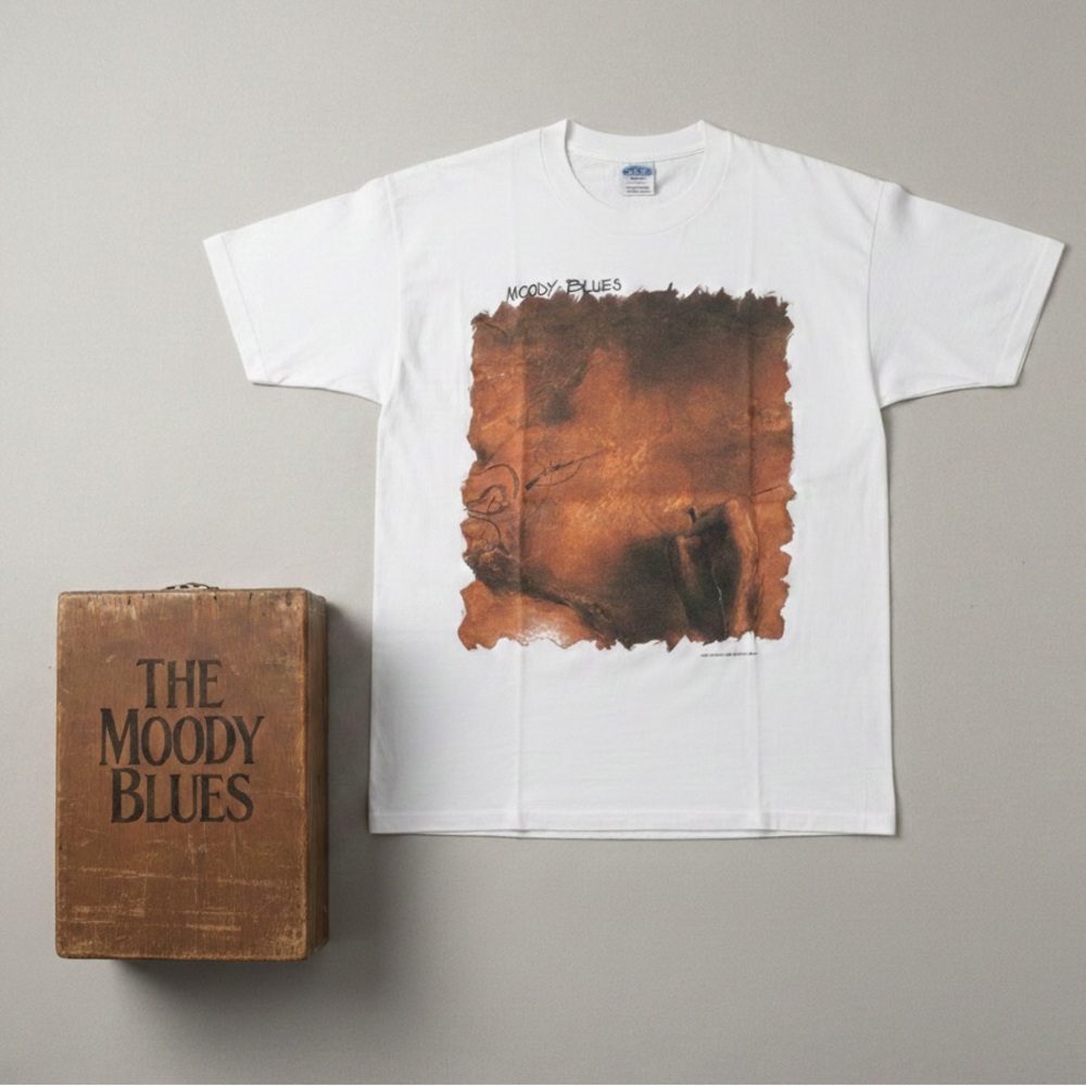 Vintage 1992 Moody Blues Keys of the Kingdom Tour Shirt Brockum White Band OS